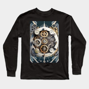 Chrono Canvas - Artistry of Watch Gears and Hands Long Sleeve T-Shirt